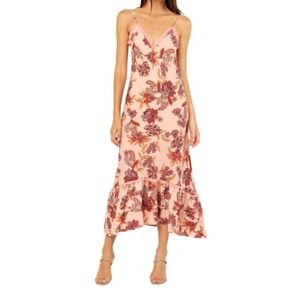 Floral Pink Maxi Misa Slip Dress
